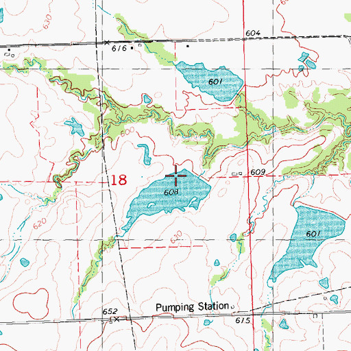 Topographic Map of Isom I Lake Dam, OK