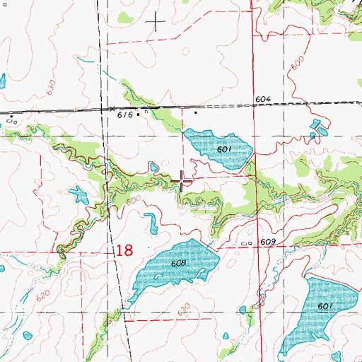 Topographic Map of Oknoname 013004 Dam, OK