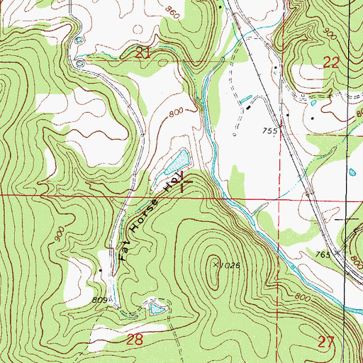 Topographic Map of Sallisaw Creek Site 12 Dam, OK