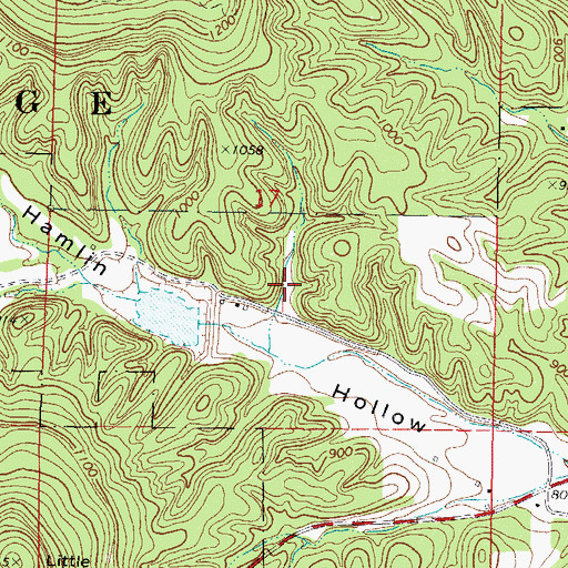 Topographic Map of Sallisaw Creek Site 13 Dam, OK