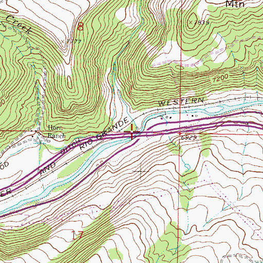 Topographic Map of Milk Creek, CO