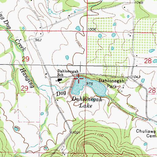 Topographic Map of Sallisaw Creek Site 20 Dam, OK