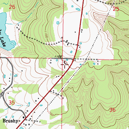 Topographic Map of Sallisaw Creek Site 22 Reservoir, OK
