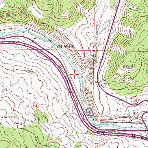 Topographic Map of Alkali Creek, CO