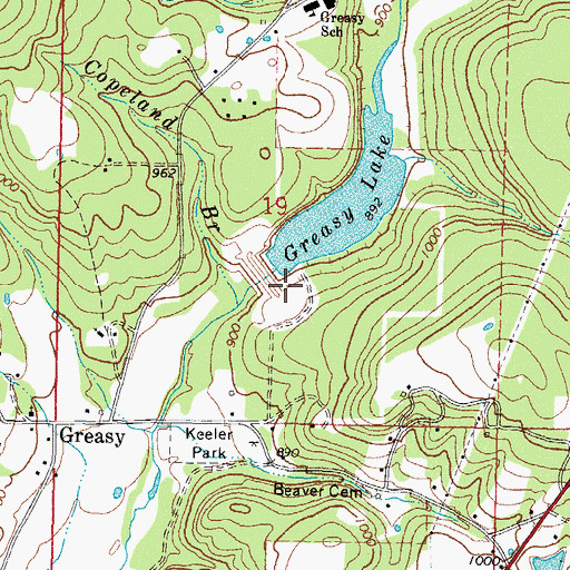 Topographic Map of Sallisaw Creek Site 26 Reservoir, OK