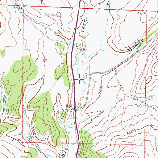 Topographic Map of Muddy Creek, CO