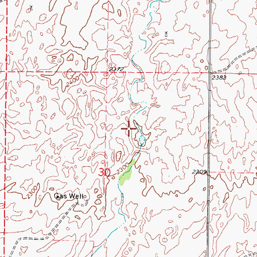 Topographic Map of Barby Number 3 Dam, OK