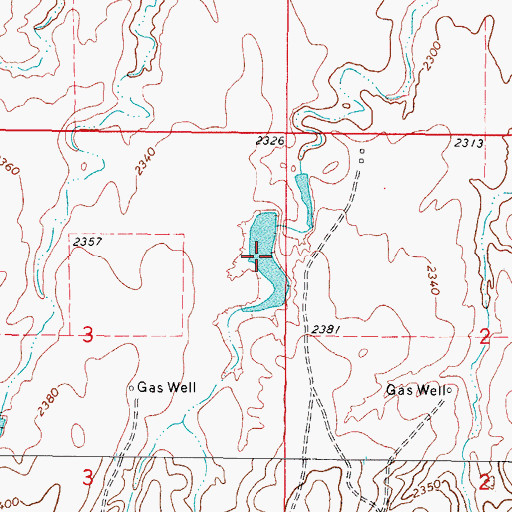 Topographic Map of Barby Number 5 Reservoir, OK