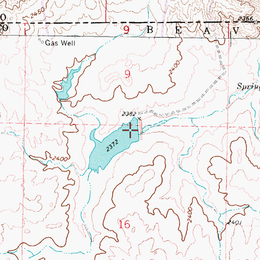 Topographic Map of Xit Number 10 Dam, OK