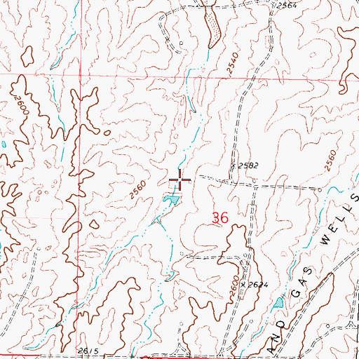 Topographic Map of Xit Number 8 Dam, OK