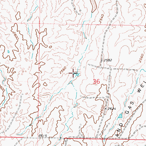 Topographic Map of Xit Number 8 Reservoir, OK