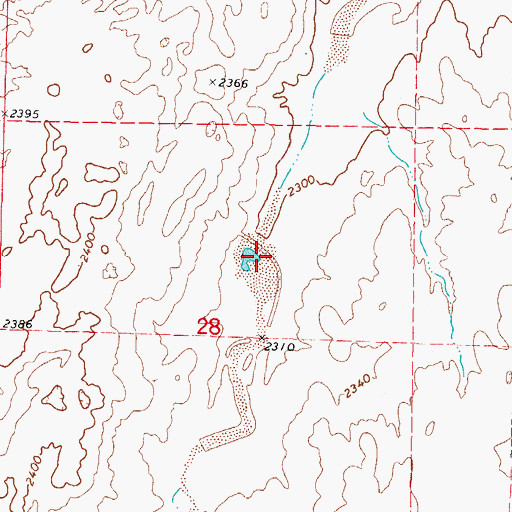 Topographic Map of Xit Number 11 Dam, OK