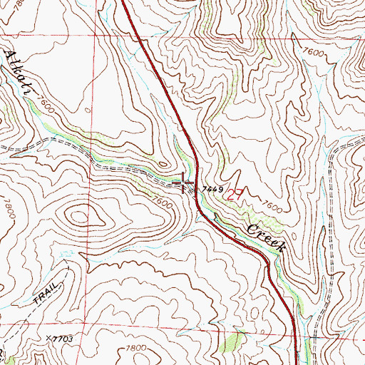 Topographic Map of Willow Creek, CO