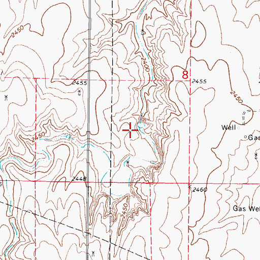 Topographic Map of Jett Number 3 Dam, OK