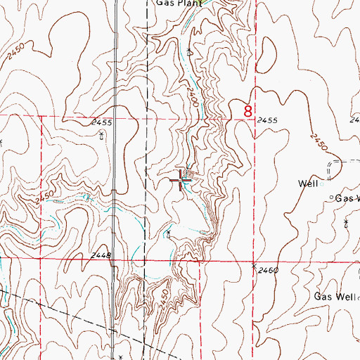 Topographic Map of Jett Number 3 Reservoir, OK