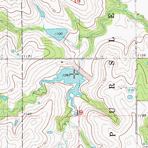 Topographic Map of Round Creek Site 7 Dam, OK