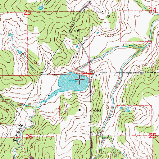 Topographic Map of Round Creek Site 5 Dam, OK