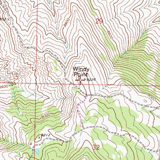 Topographic Map of Windy Point, CO