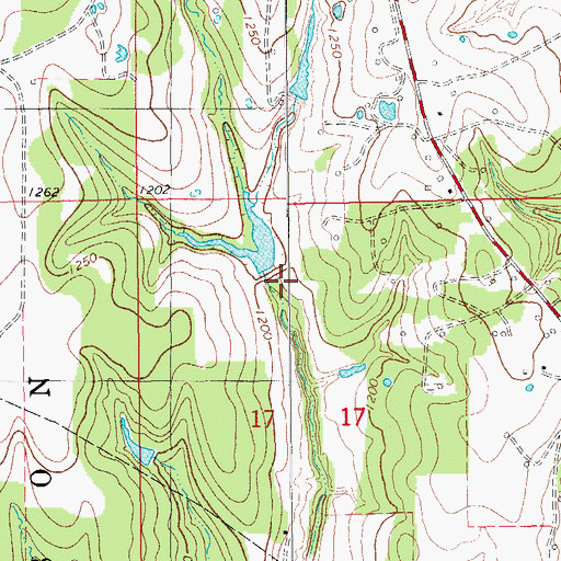 Topographic Map of Rush Creek Site 45 Dam, OK