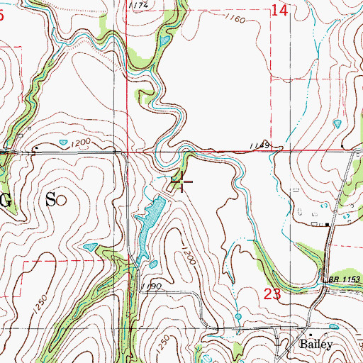 Topographic Map of Rush Creek Site 43 Dam, OK