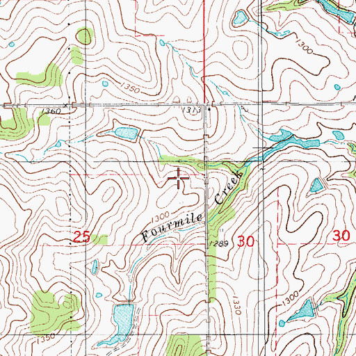 Topographic Map of Rush Creek Site 103 Dam, OK