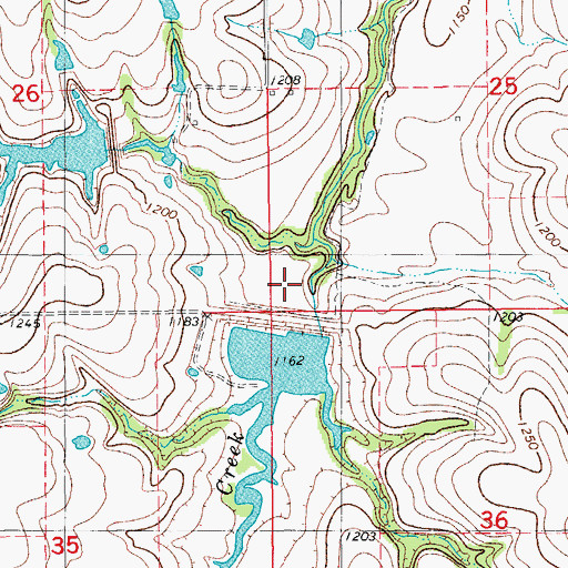 Topographic Map of Rush Creek Site 15 Dam, OK
