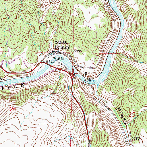 Topographic Map of Goodson Creek, CO