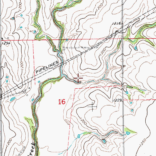 Topographic Map of Bitter Creek Site 9 Dam, OK