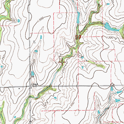 Topographic Map of Bitter Creek Site 7 Reservoir, OK