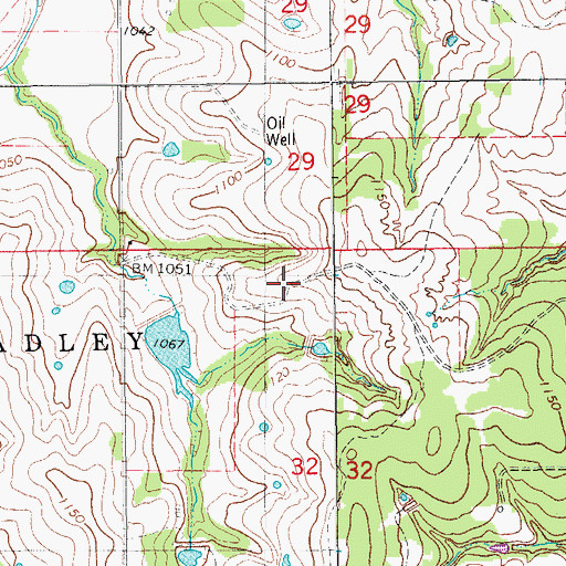 Topographic Map of Roaring Creek Site 1 Dam, OK