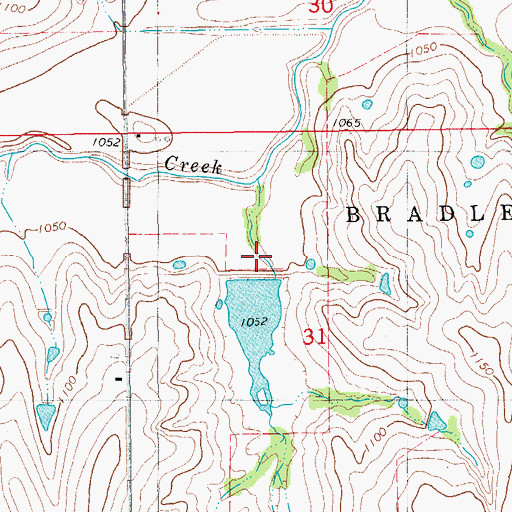 Topographic Map of Roaring Creek Site 2 Dam, OK