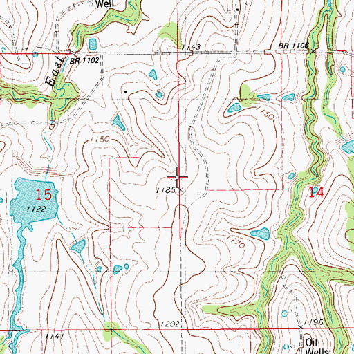 Topographic Map of Roaring Creek Site 3 Dam, OK