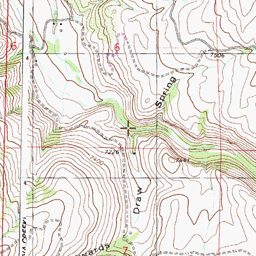 Topographic Map of Edwards Draw, CO