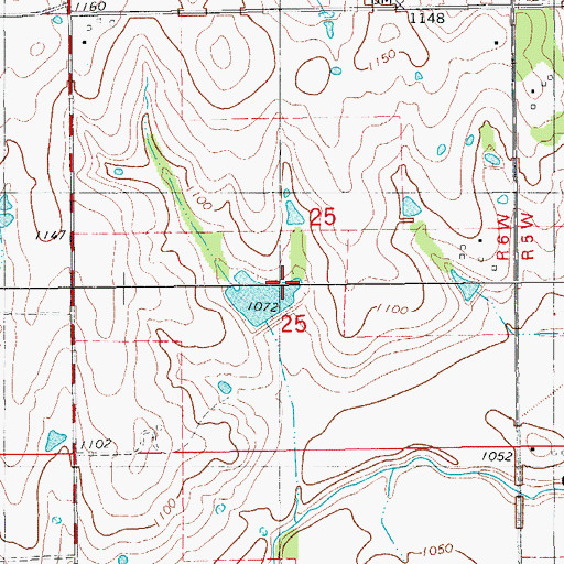 Topographic Map of Roaring Creek Site 101 Reservoir, OK