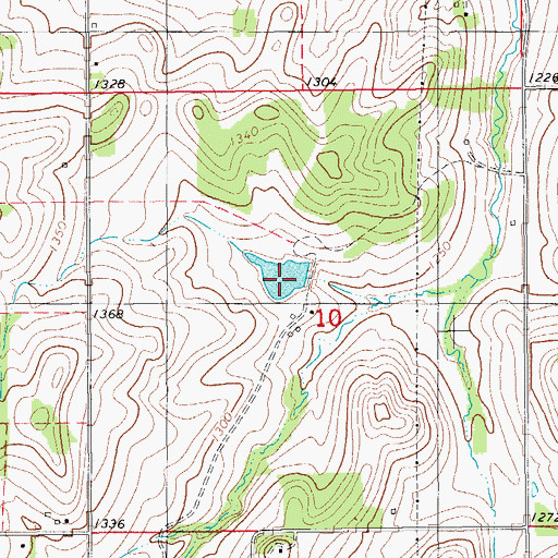 Topographic Map of Roaring Creek Site 103 Dam, OK