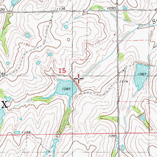 Topographic Map of Roaring Creek Site S-3 Reservoir, OK