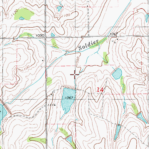 Topographic Map of Roaring Creek Site S-4 Reservoir, OK