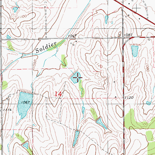Topographic Map of Roaring Creek Site S-5 Reservoir, OK