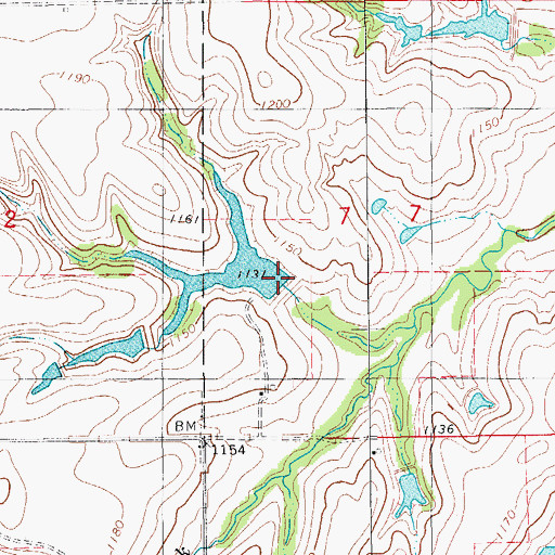 Topographic Map of Roaring Creek Site D-4 Dam, OK