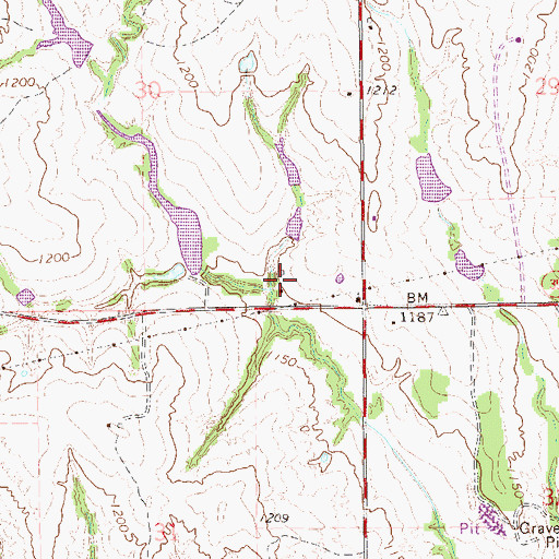 Topographic Map of Winter Creek Site 2 Reservoir, OK