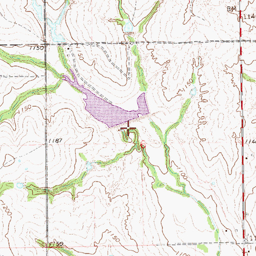 Topographic Map of Winter Creek Site 3 Dam, OK