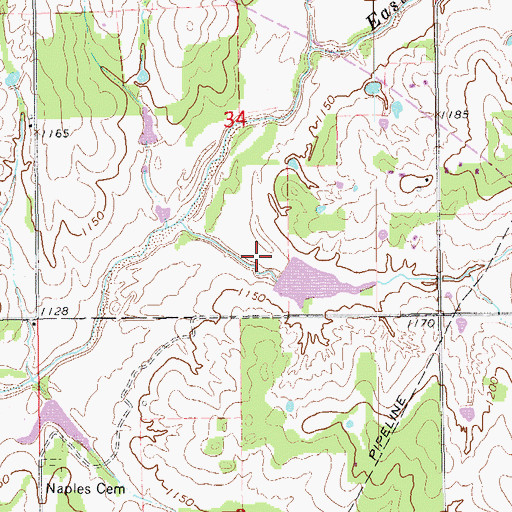 Topographic Map of Winter Creek Site 8 Reservoir, OK