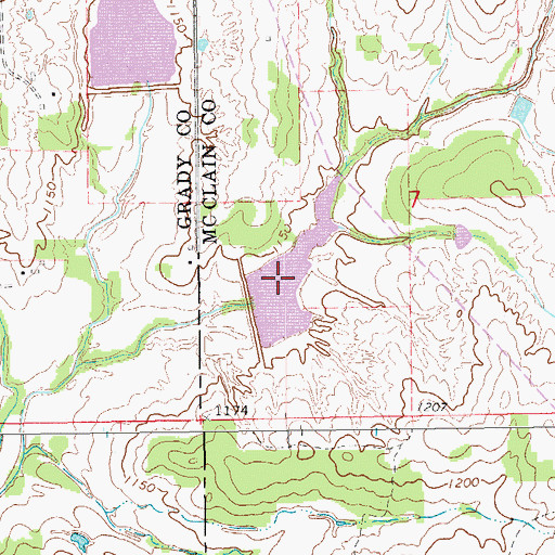 Topographic Map of Winter Creek Site 19 Dam, OK