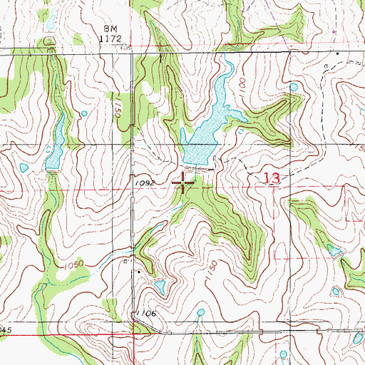 Topographic Map of Winter Creek Site 23 Dam, OK