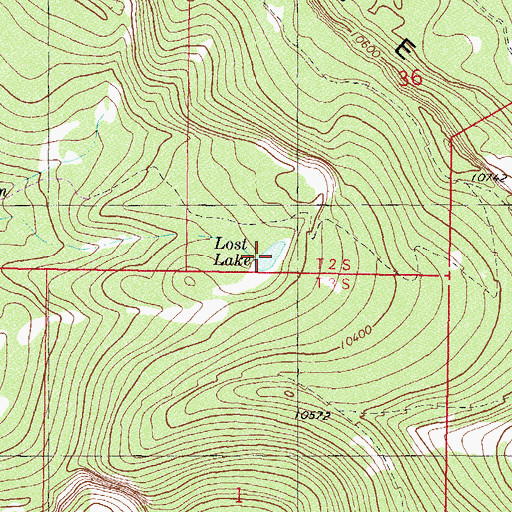 Topographic Map of Lost Lake, CO
