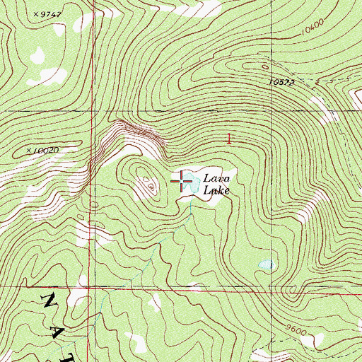 Topographic Map of Lava Lake, CO