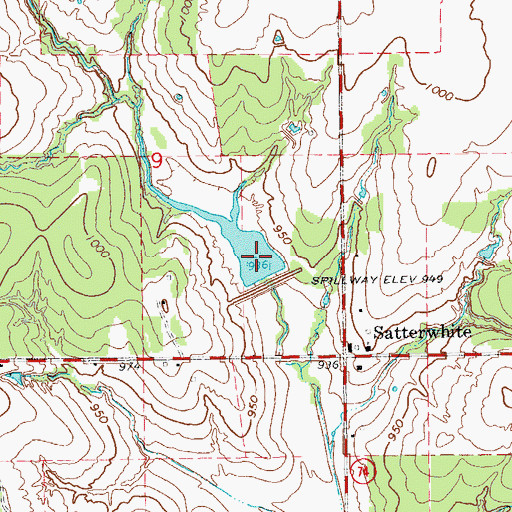 Topographic Map of Wildhorse Creek Site 51 Dam, OK