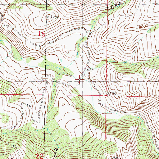 Topographic Map of Grape Creek, CO