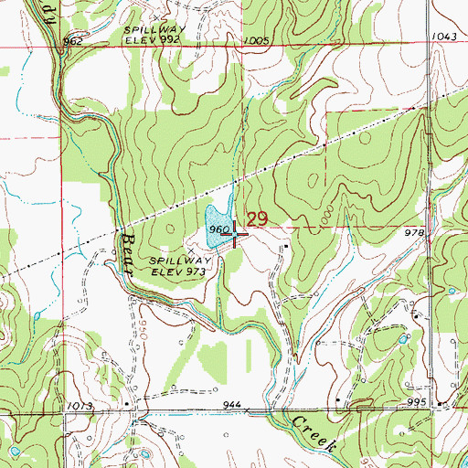 Topographic Map of Wildhorse Creek Site 65 Reservoir, OK