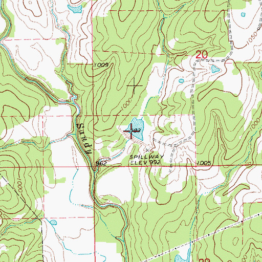 Topographic Map of Wildhorse Creek Site 64 Dam, OK